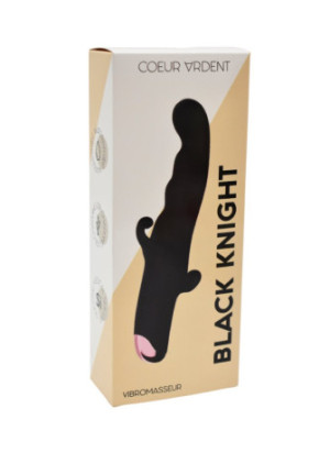 BLACK KNIGHT, Vibromasseur Point G USB en silicone médical doux, doté de 10 modes de vibration - MS218BLK